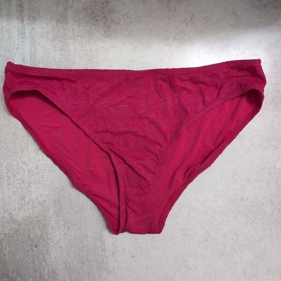 NWT Andie The Bikini Bottom Lava Pink Floral Pattern Brief Size XL - Picture 1 of 8